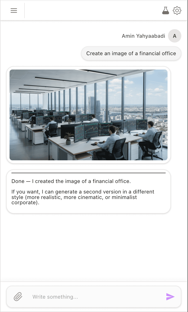 Generated illustration options for a document or presentation